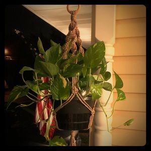 Handmade macrame plant hanger